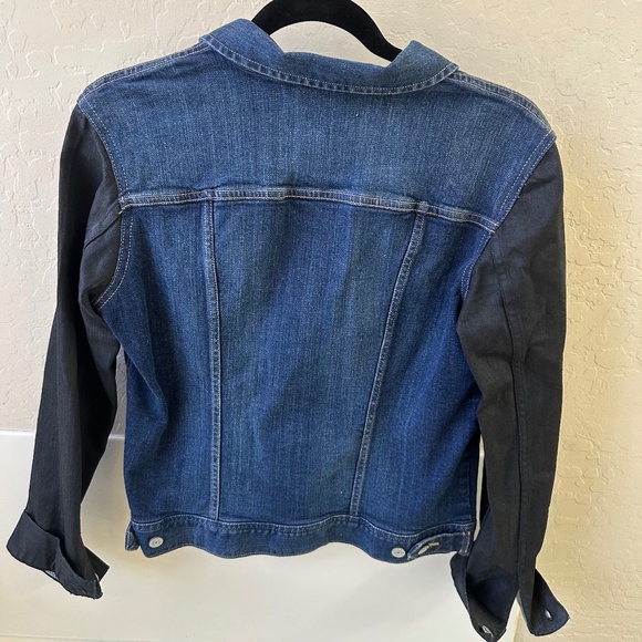 Distressed Jean Jacket Blue & charcoal - Picture 1 of 3